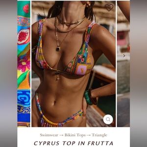 BYDEE NWT bikini top- Frutta